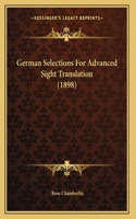 German Selections For Advanced Sight Translation (1898)