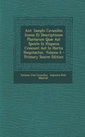 Ant. Iosephi Cavanilles Icones Et Descriptiones Plantarum Quae Aut Sponte in Hispania Crescunt Aut in Hortis Hospitantur, Volume 4