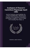 Analogues of Chaucer's Canterbury Pilgrimage (April 1386)