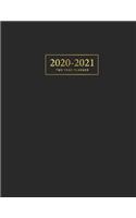 2020-2021 Two Year Planner: Black Cover - 2 Year Monthly Calendar 2020-2021 Monthly - 24 Months Agenda Planner with Holiday - Therapy Appointments Organized Schedule - Plan Ahe