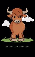 Composition Notebook: Hairy Cow Scottish Lined Notebook Journal Diary 6x9