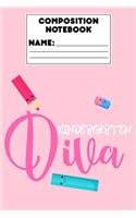 Composition Notebook Kindergarten Diva