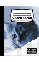 Graph Paper Composition Notebook: Beautiful 8.5 x 11 inch Quad Ruled 5 x 5 square grid journal five squares per inch graphing paper, (Notebooks for Math and Science School and Colleg