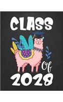 Class of 2028: Llama First Day Of School Notebook - Grow With Me Graduation Journal - First Day Of Kindergarten Gift Notebook - Birthday Gifts for kids