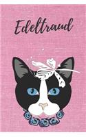 Edeltraud Malbuch für Erwachsene Katze / Notizbuch / Tagebuch / Journal / DIN A5 / Geschenk: individuelles personalisiertes blanko Mädchen & Frauen Namen Notizbuch, ... Weihnachts & Geburtstags Geschenk für Frauen.