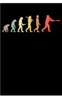 Baseball Player Notebook: Retro Baseball Evolution 6 x 9 Lined Ruled Journal Gift For Baseball Players (108 Pages)
