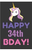 Happy 34th Bday! Notebook
