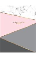 Composition Book: Marble & Gold Bullet Composition Book - 150-Page 1/2 Inch Dot Grid Journal Notebook - 8.5 X 11 Large Softcover(Stylish Composition Book)