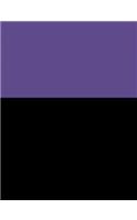 Black and Violet Purple Composition Notebook: College Ruled (7.44 X 9.69) Classic Trendy Color Block Book