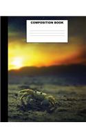 Crab Composition Book: Crab Composition Notebook. 132 Pages Wide Ruled 7.5x9.25