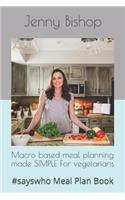 Macro based meal planning made SIMPLE For vegetarians: #sayswho Meal Plan Book