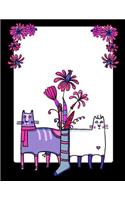 My Big Fat Bullet Journal for Cat Lovers Funny Cats in Socks with Flowers 9: Jumbo Sized Dot Style Bullet Journal Notebook - 300 Plus Numbered Pages with 300 Dot Grid Pages, 6 Index Pages and 2 Key Pages in Large 8.5 X 11 Siz