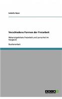 Verschiedene Formen Der Freiarbeit: (German)