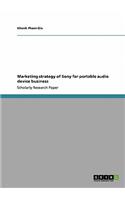 Marketing strategy of Sony for portable audio device business