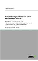 Auswanderung aus dem Raum Cham zwischen 1802 und 1862