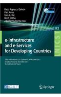 E-Infrastructure and E-Services for Developing Countries