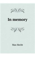 In memory: (German)