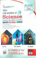 Lab Manual In Science Cover New CBSE Syllabus Physics Chemistry Biology Class 9
