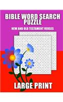 Bible Word Search Puzzle New and Old Testament Verses Large Print