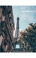 College Ruled Notebook: La tour eiffel en francais convenient Student Composition Book Daily Journal Diary Notepad for notes on Paris vacation packages payment plans