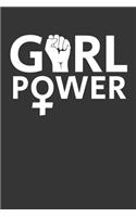 Girl Power: This custom (6x9) Girl Women Power Empowerment Journal Notebook Planner has 93 pages where you can write: to do list, quote of the day, your plans t