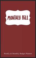 Monthly Bill Weekly & Monthly Budget Planner