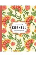 Cornell Notes Notebook: Pretty Fall Floral Pattern Cornell Note Paper Notebook Nifty Large College Ruled Medium Lined Journal Cornell Method Note Taking System for Teens Ki