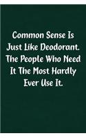 Common Sense Is Just Like Deodorant. the People Who Need It the Most Hardly Ever Use It.