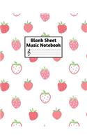 Blank Sheet Music Notebook: Easy Blank Staff Manuscript Book Large 8.5 X 11 Inches Musician Paper Wide 12 Staves Per Page for Piano, Flute, Violin, Guitar, Trumpet, Drums, Cell