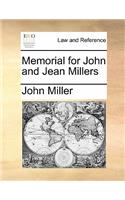 Memorial for John and Jean Millers