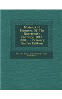 Modes and Manners of the Nineteenth Century