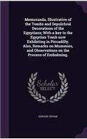 Memoranda, Illustrative of the Tombs and Sepulchral Decorations of the Egyptians; With a key to the Egyptian Tomb now Exhibiting in Piccadilly. Also, Remarks on Mummies, and Observations on the Process of Embalming.: (English)