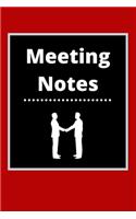 Meeting Notes: Business Notebook for Meetings and Organizer - Taking Minutes Record Log Book Action Items & Notes - Secretary Logbook Journal