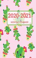 2020 - 2021 Monthly Planner: January 2020 - December 2021 - Notebook, Weekly Calendar and Organizer - Vertical Pages - Dated With To Do List & Notes Pages (Cute Cactus Flower, P