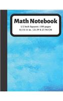 Math Notebook: 1/2 inch Square Graph Paper for Students and Kids, 100 Sheets (Large, 8.5 x 11)(31 Graph Paper Notebooks)