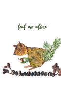 Leaf Me Alone: 100-page blank lined journal with leaf squirrel autumn nature art and funny introvert quote