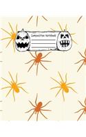 Abstract Halloween Pattern Volume 9 Wide Ruled Journal: 110 Blank Lined Wide Ruled (7.5 x 9.25) Pages to Jot Down Your Thoughts