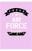 Proud Air Force Daughter: Letters to My Daughter Lined Journal - Keepsake Notebook for Mums, Step-Mums, GrandMas to record the different stages of their girls life as she gro