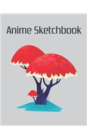 Anime Sketchbook: 100 Blank Pages, 8.5 x 11, Sketch Pad for Drawing Anime Manga Comics, Doodling or Sketching