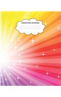 Rainbow Composition Notebook: Blank Lined Cute Notebooks for Girls Teens Kids School Writing Notes Journal (7.5 x 9.25 in)