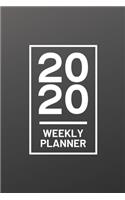 2020 Weekly Planner: Grey 52 Week Journal 6 x 9 inches, Organizer Calendar Schedule Appointment Agenda Notebook