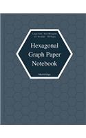 Hexagonal Graph Paper Notebook: Large Grid 1 Inch Hexagons 1/2" Per Side 0.5 Inch (Half Inch) Hexagon Side 100 Pages 8.5" x 11" Hex Grid Paper Workbook Journal Gaming Battle Mappin