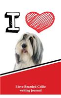 I Love Bearded Collie Writing Journal