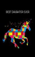 Best Daughter Ever: The Unofficial Lego Blocks Magical Rainbow Unicorn Funky Notebook Gift for Girls, Kids & Teens Sketchbook, Sticker Book