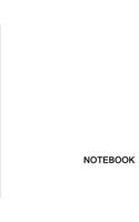 Notebook: 8" x 10", For Writing, Journaling, & Notes, 100 Pages, Solid (White), [Classic Notebook]