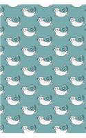 Journal Notebook For Cat Lovers Flying Cats Pattern 9: 110 Page Plain Blank Journal For Drawing, Writing, Doodling In Portable 6 x 9 Size.(64 Noteworthy Series Unlined)