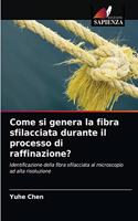 Come si genera la fibra sfilacciata durante il processo di raffinazione?