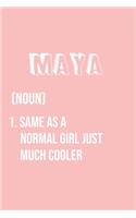 Maya Same as a normal girl just much cooler