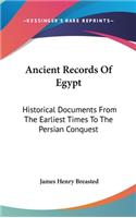 Ancient Records Of Egypt: Historical Documents From The Earliest Times To The Persian Conquest: The First To The Seventeenth Dynasties V1