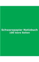 Schwarzpapier Notizbuch - 100 leere Seiten